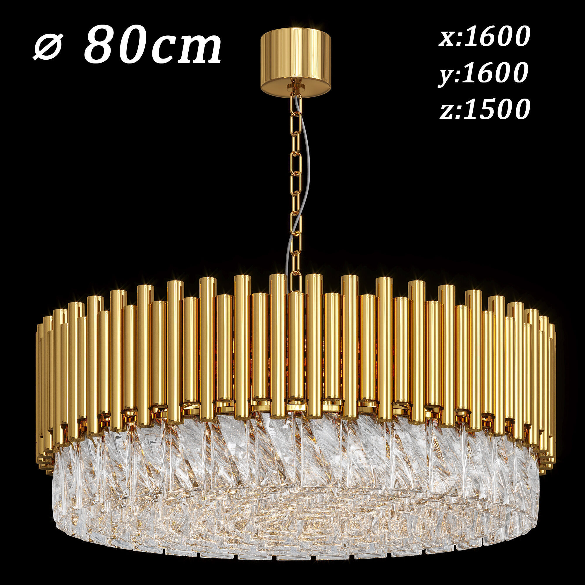 Pendant chandelier COLISEUM by Topsvet Low-poly 3D model_1