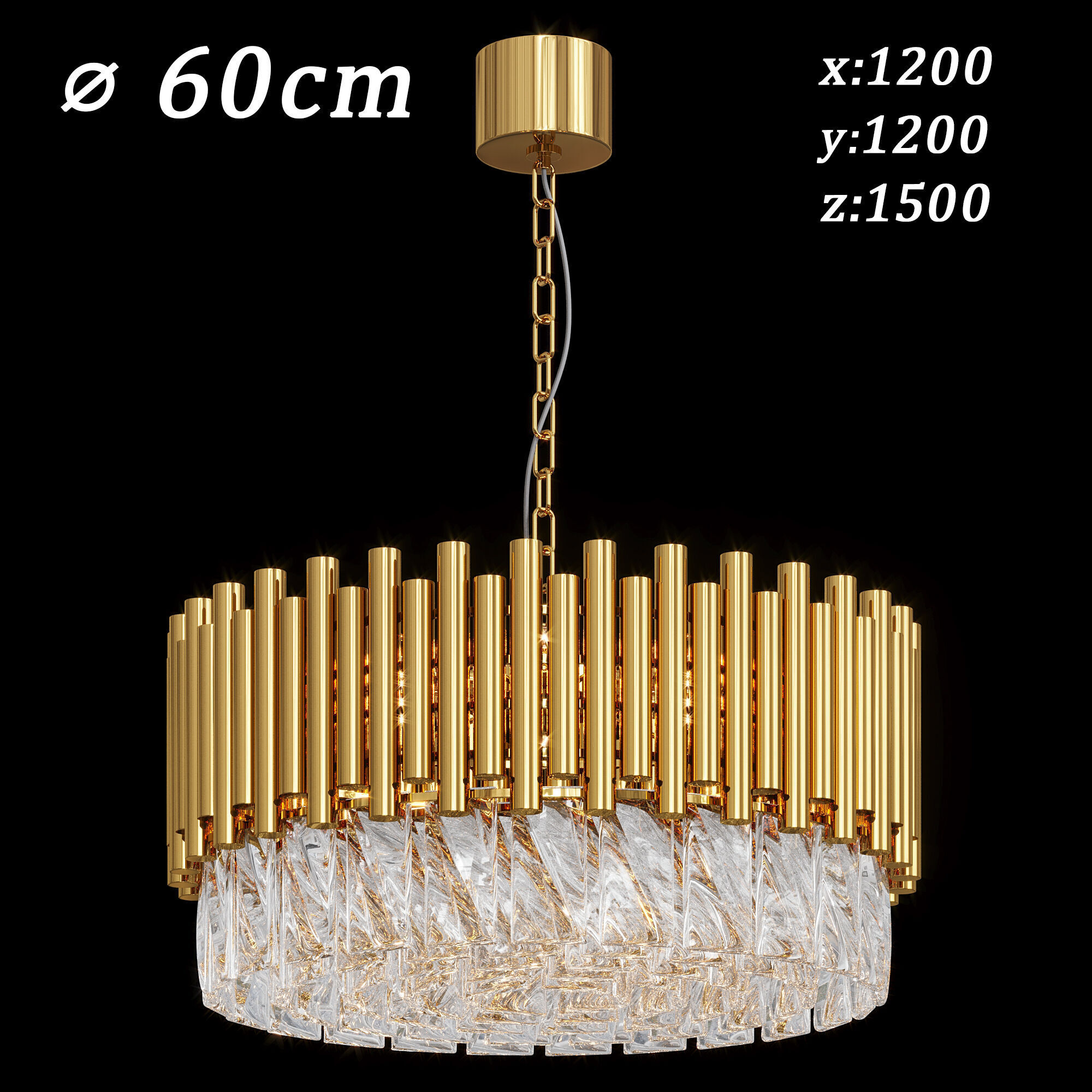 Pendant chandelier COLISEUM by Topsvet Low-poly 3D model_2