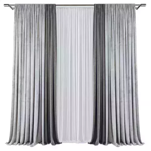 Curtains628 Low-poly 3D model
