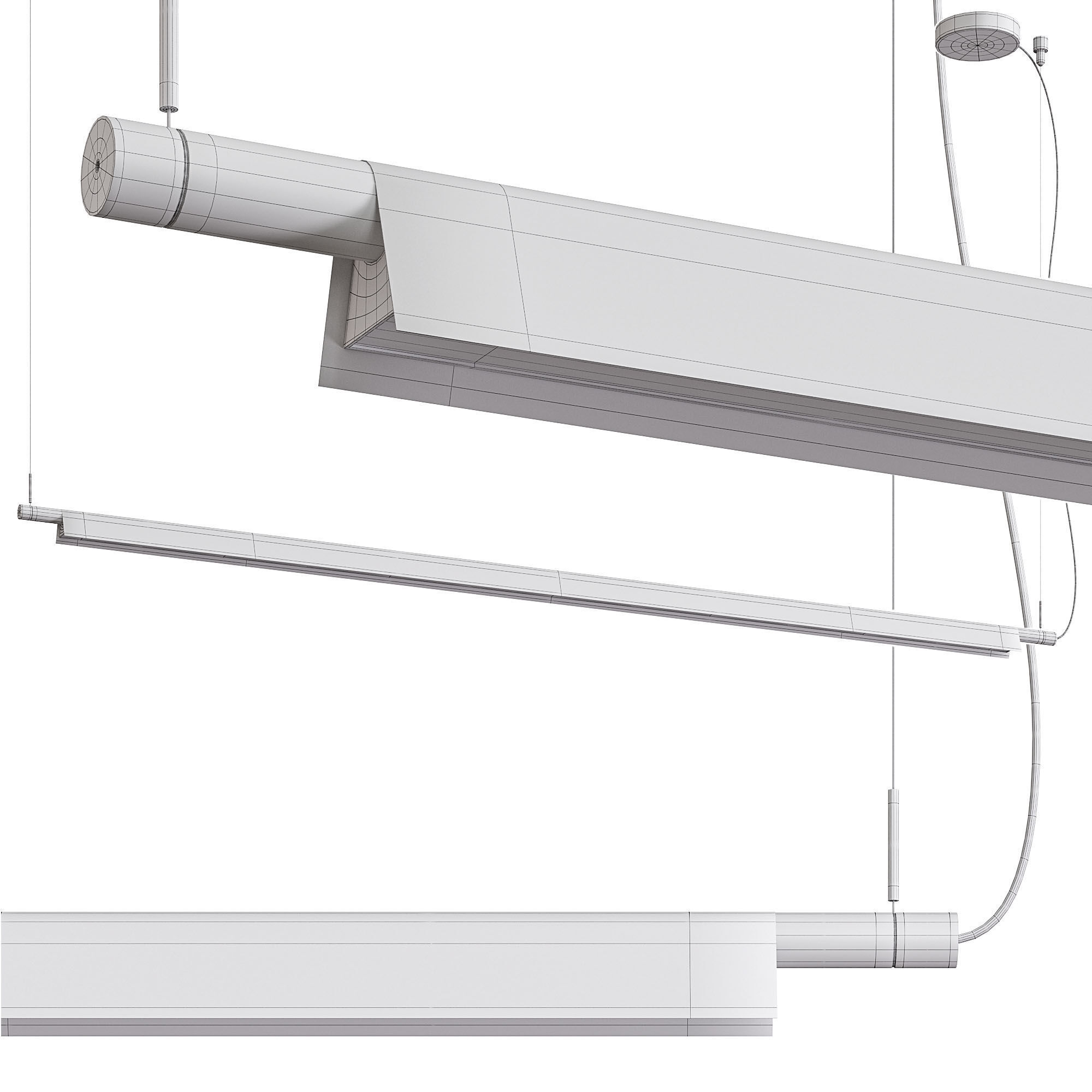 Compendium Chandelier by Luceplan Low-poly 3D model_4