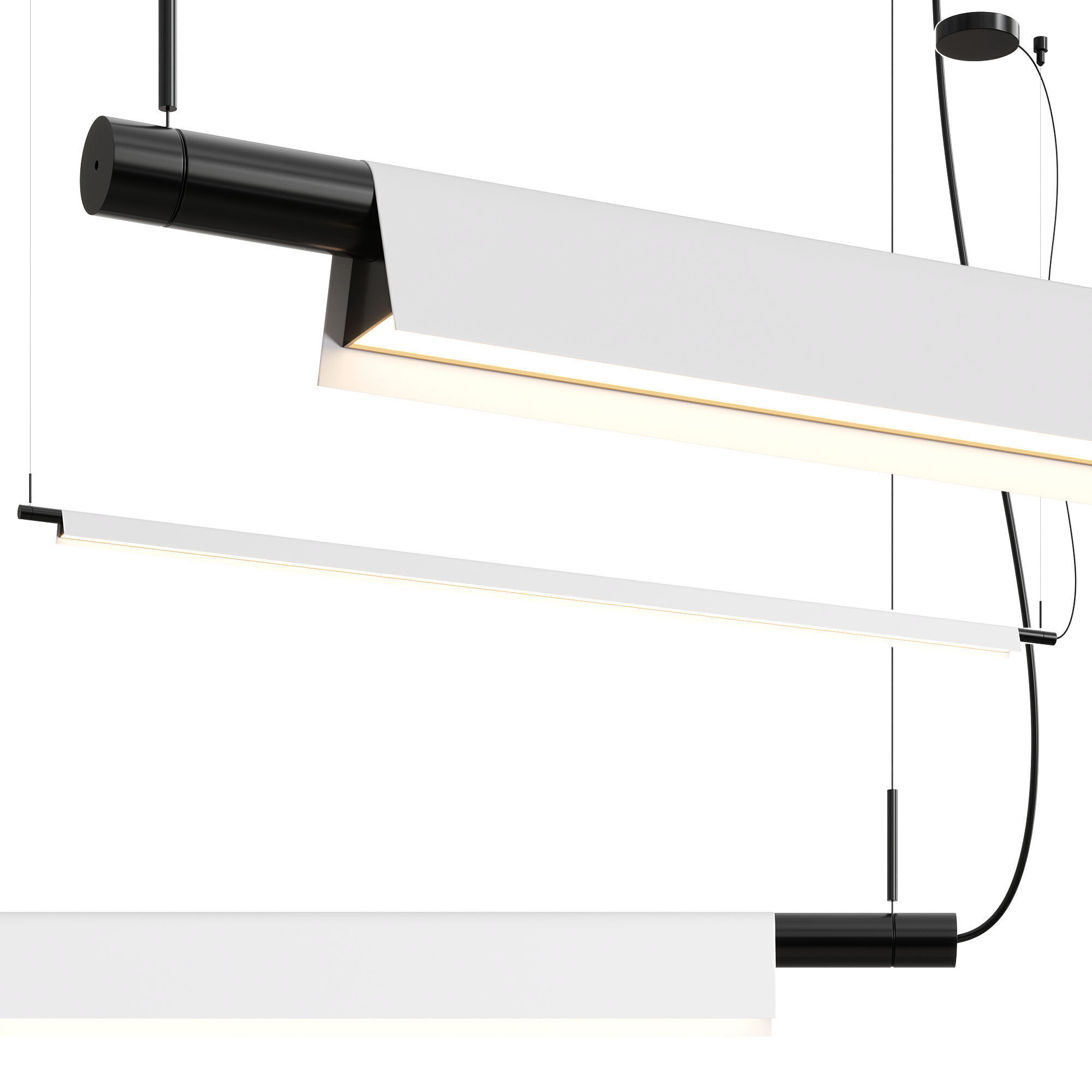 Compendium Chandelier by Luceplan Low-poly 3D model_3