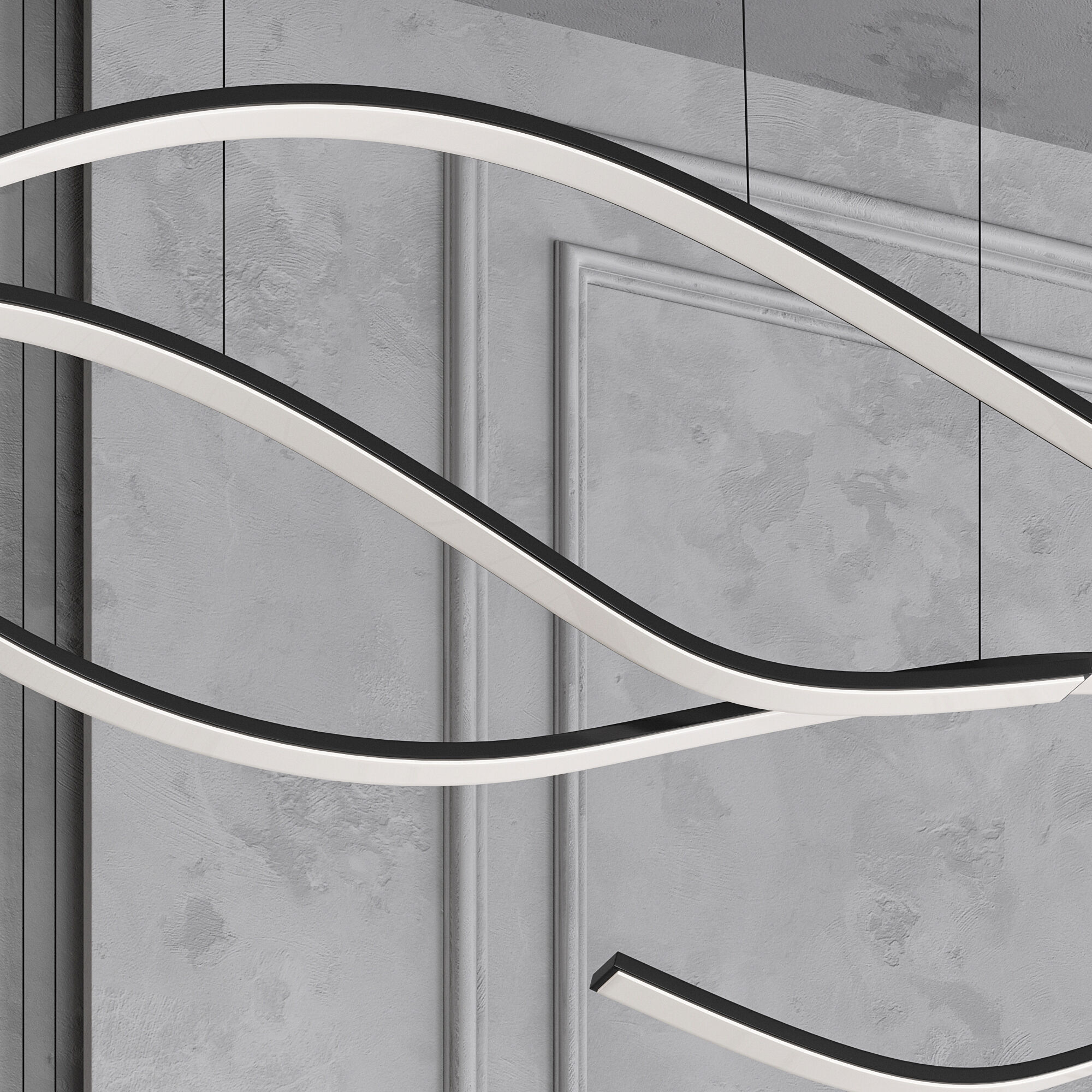 Creative Modern LED Abstract Chandelier by Zenqdesigns Low-poly 3D model_2