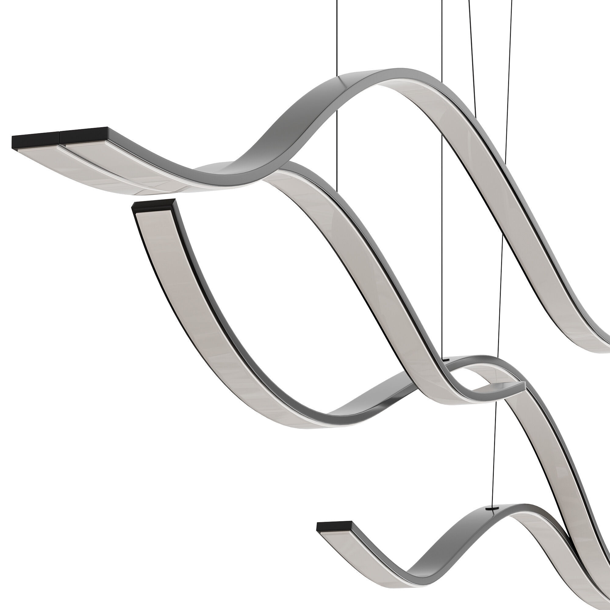 Creative Modern LED Abstract Chandelier by Zenqdesigns Low-poly 3D model_1