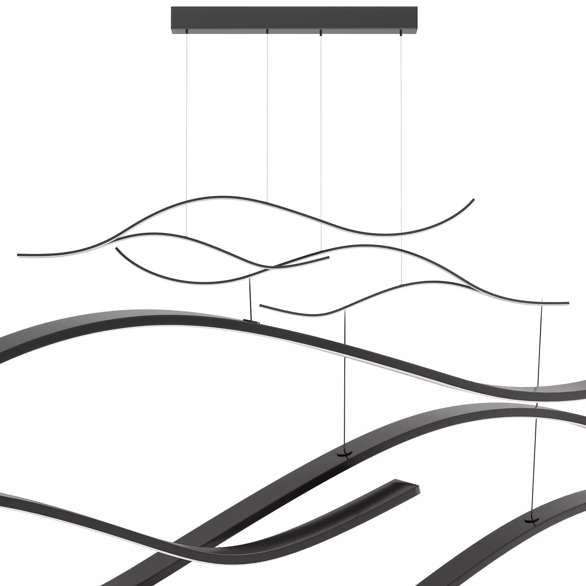 Creative Modern LED Abstract Chandelier by Zenqdesigns Low-poly 3D model_0