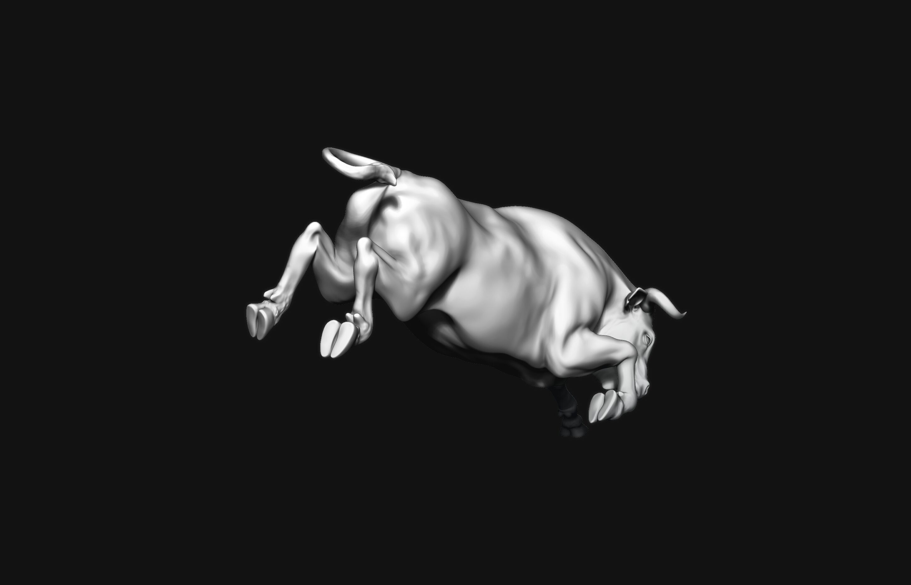 Running Bull 3D Print Model 3D print model_4