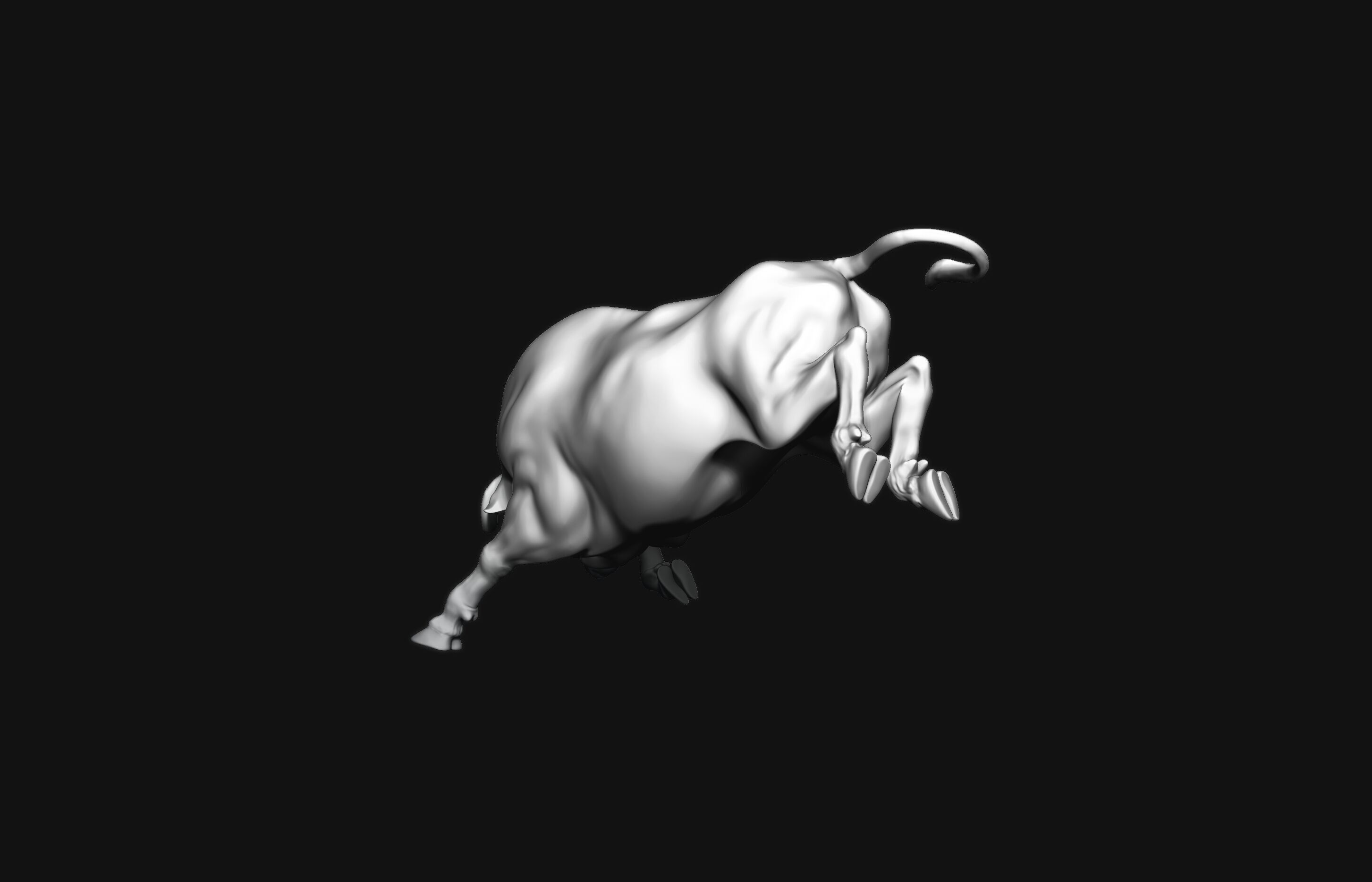 Running Bull 3D Print Model 3D print model_1