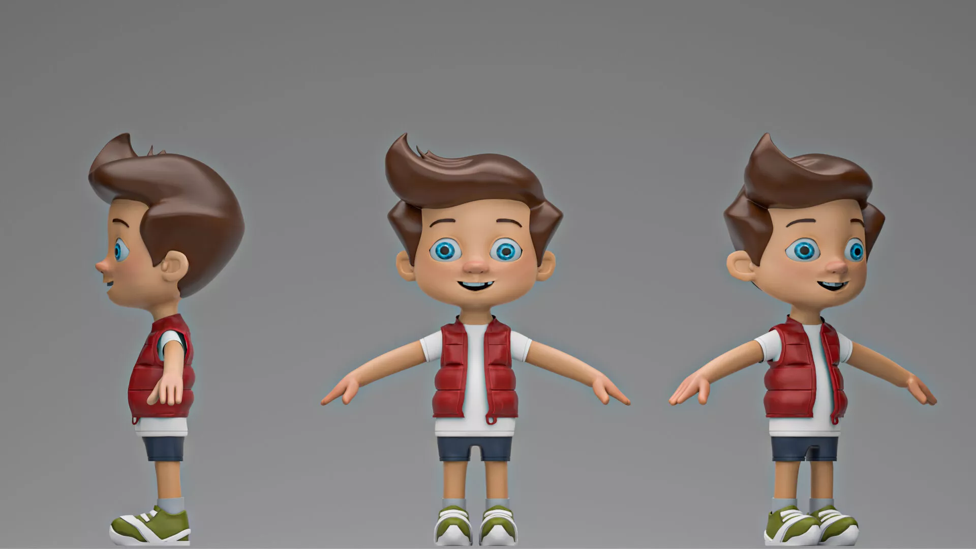 3D STYLIZED CHARACTER BOY Low-poly 3D model