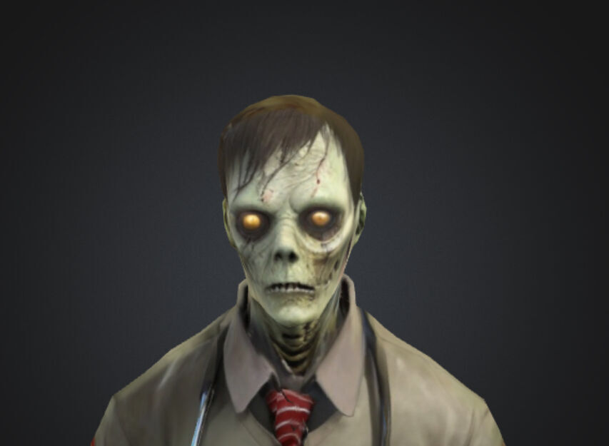 Dayz Themed Doctor Zombie Low-poly 3D model_4
