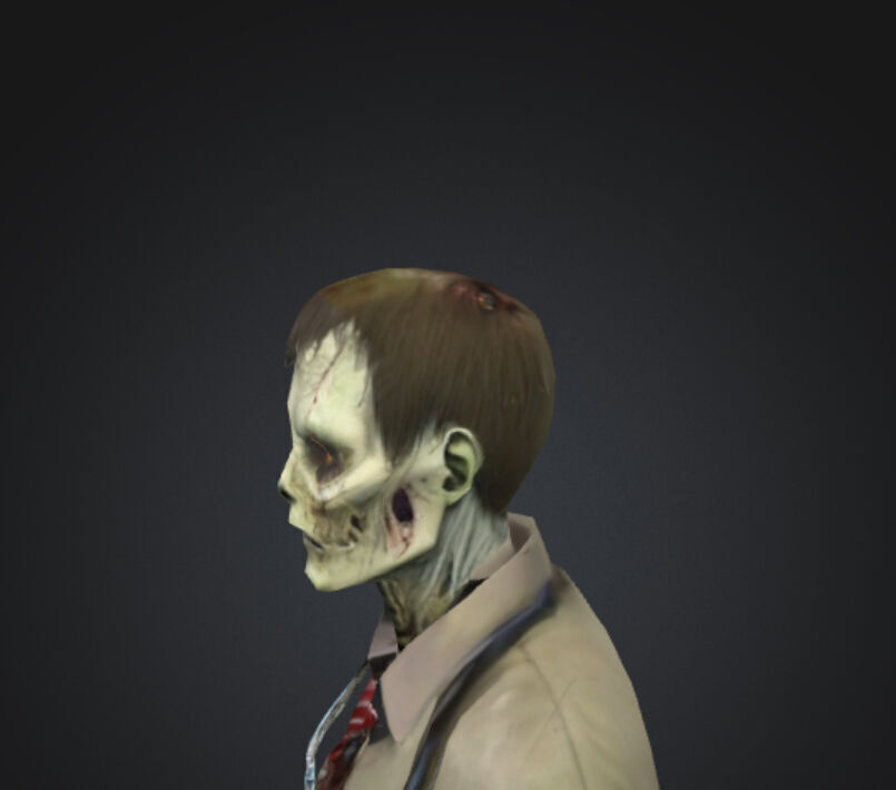 Dayz Themed Doctor Zombie Low-poly 3D model_5