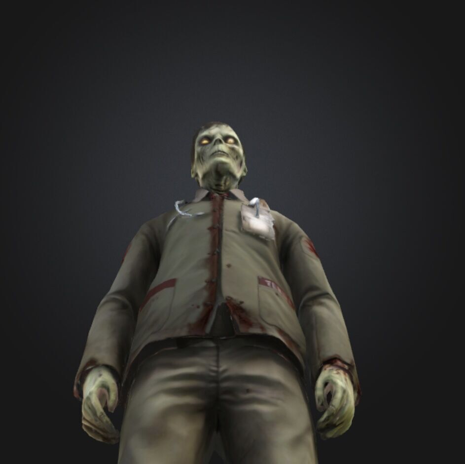 Dayz Themed Doctor Zombie Low-poly 3D model_7