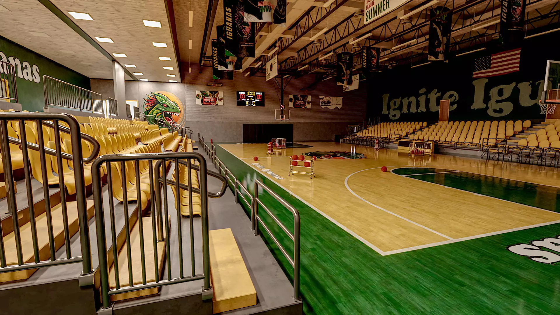 HS Basketball Gym Ignite Iguanas 3D model