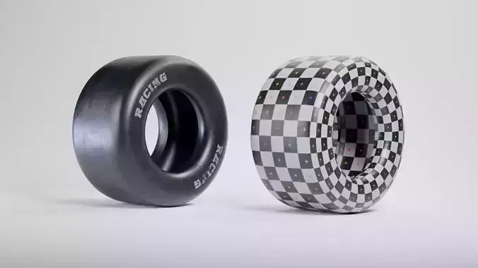 Drag race wheel - Free 3D model