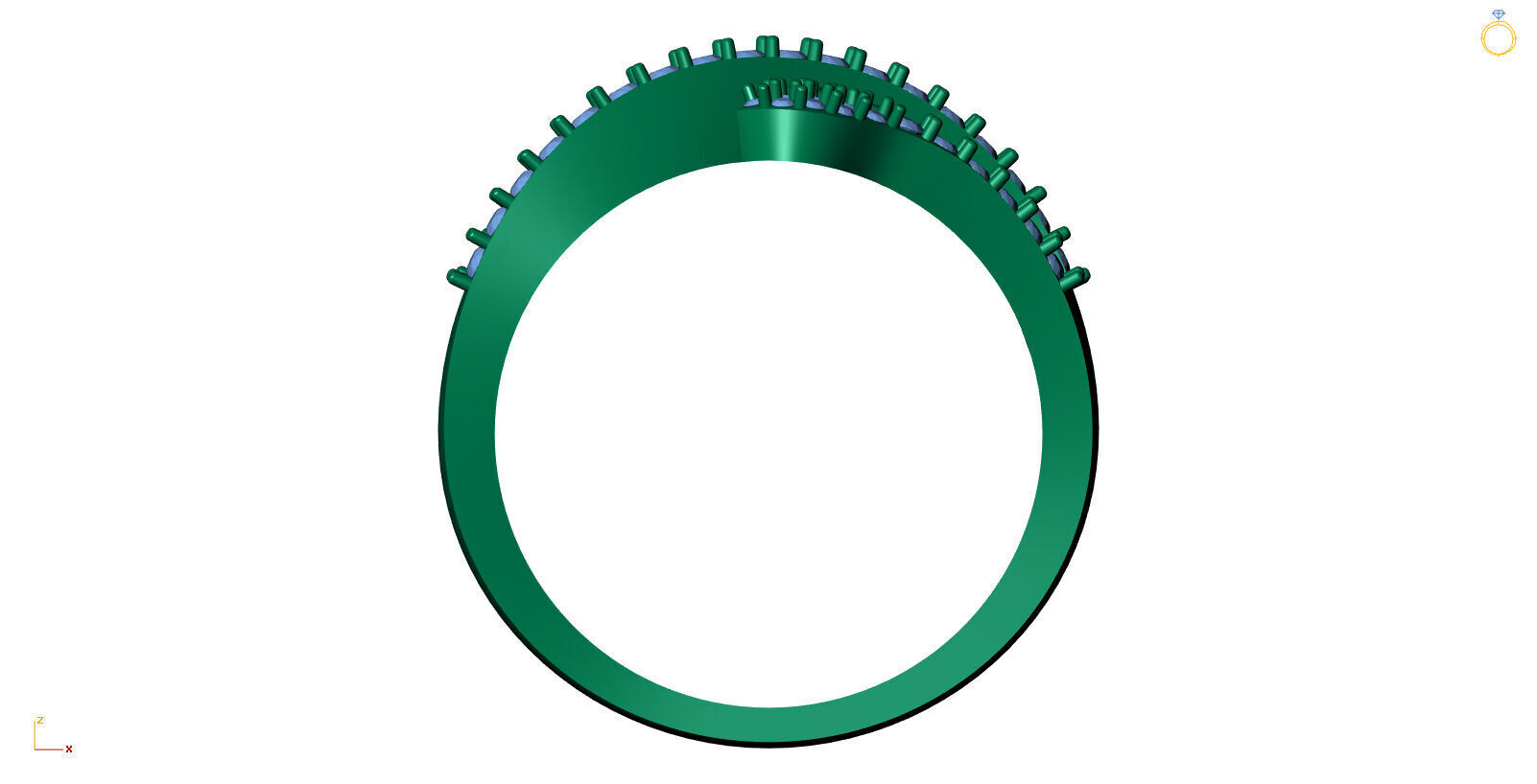 Jewelry 3D Models with render and 3dm stl - R-3926 3D print model_2