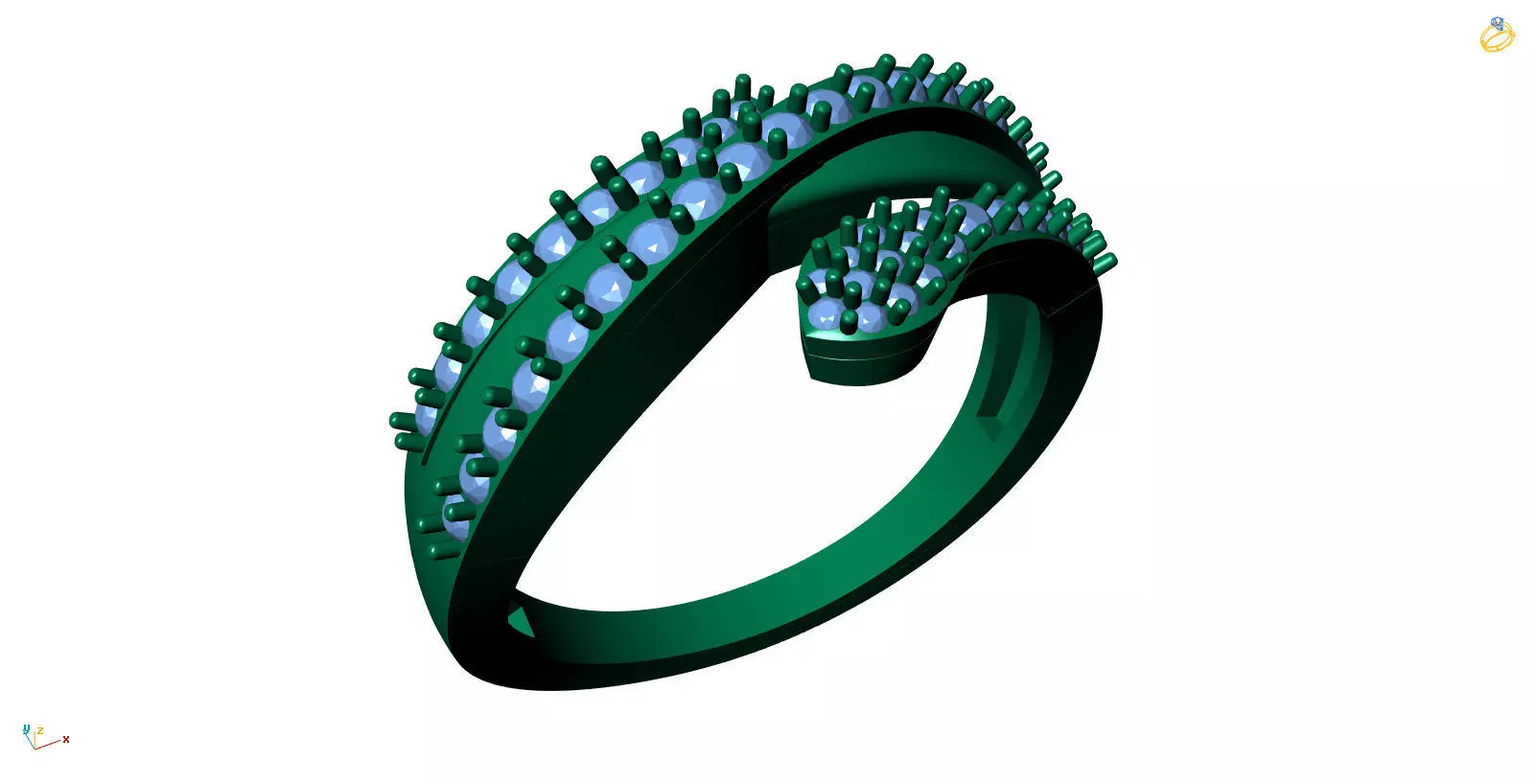 Jewelry 3D Models with render and 3dm stl - R-3926 3D print model_0