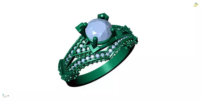 Jewelry 3D Models with render and 3dm  stl - R-3928