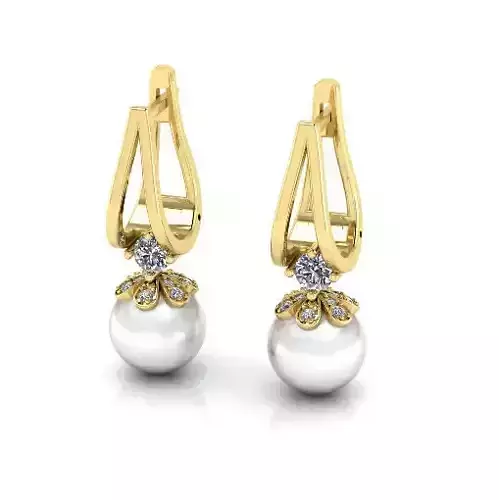 Pearl earrings Model 7437