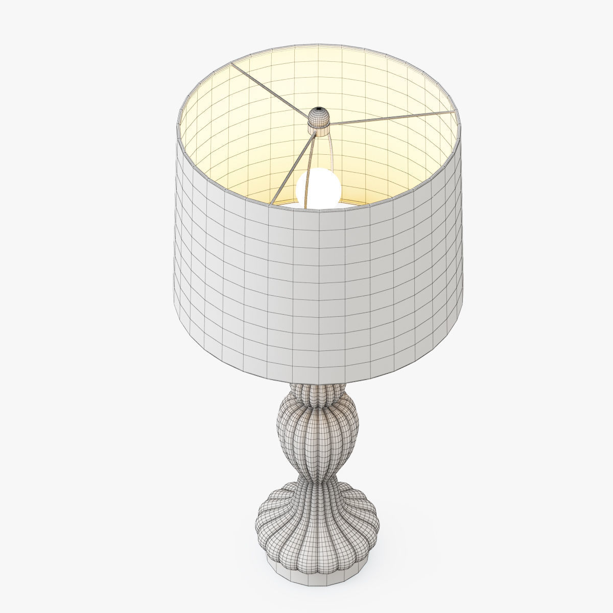 Scalloped Table Lamp 3D model_3