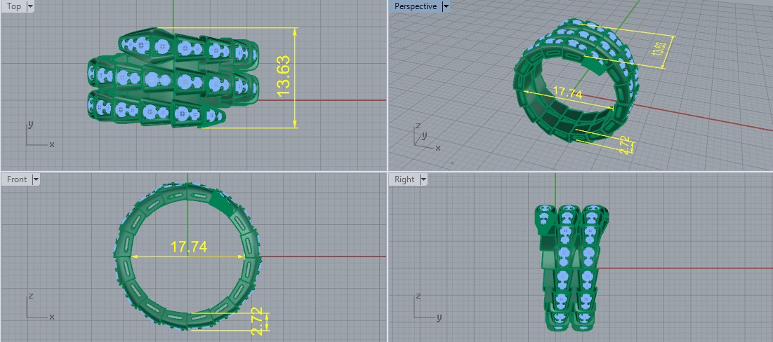 Ring snake Model 7423 3D print model_5