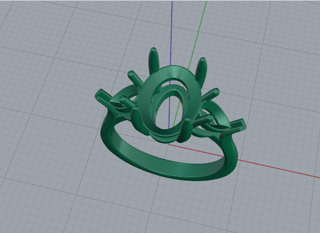 Ring graff oval Model 7414 3D print model_2