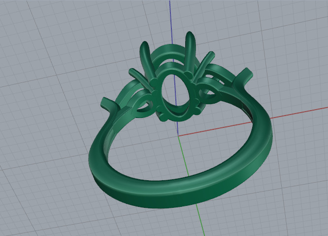 Ring graff oval Model 7414 3D print model_4