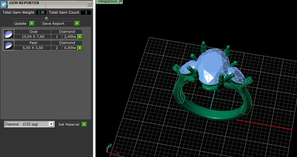 Ring graff oval Model 7414 3D print model_7