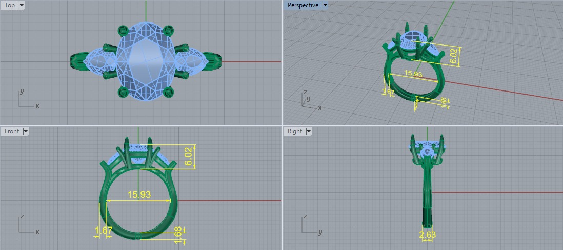 Ring graff oval Model 7414 3D print model_5