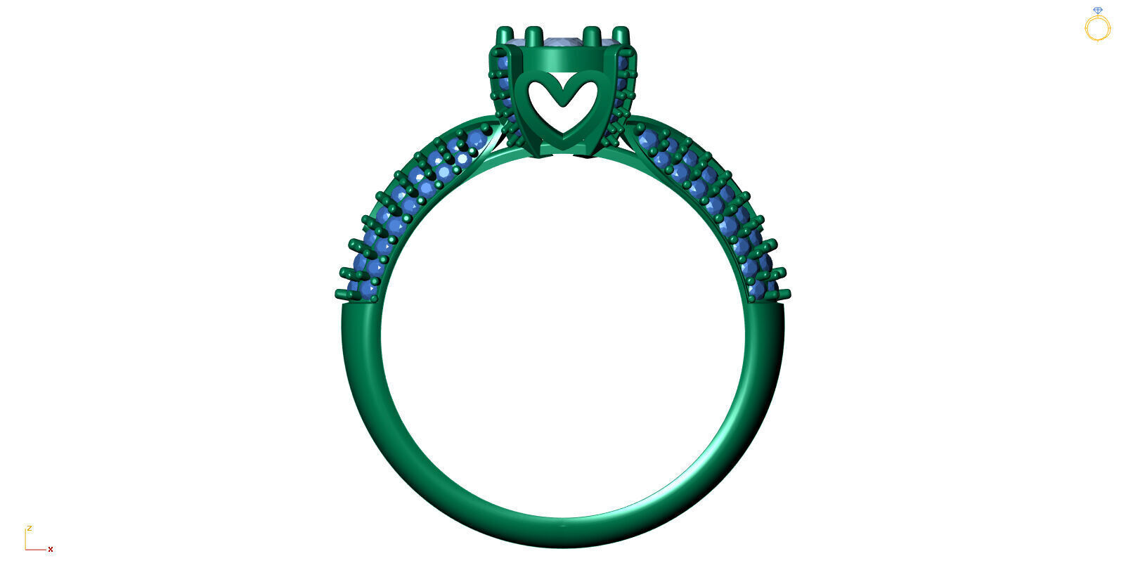 Jewelry 3D Models with render and 3dm stl - R-3929 3D print model_2