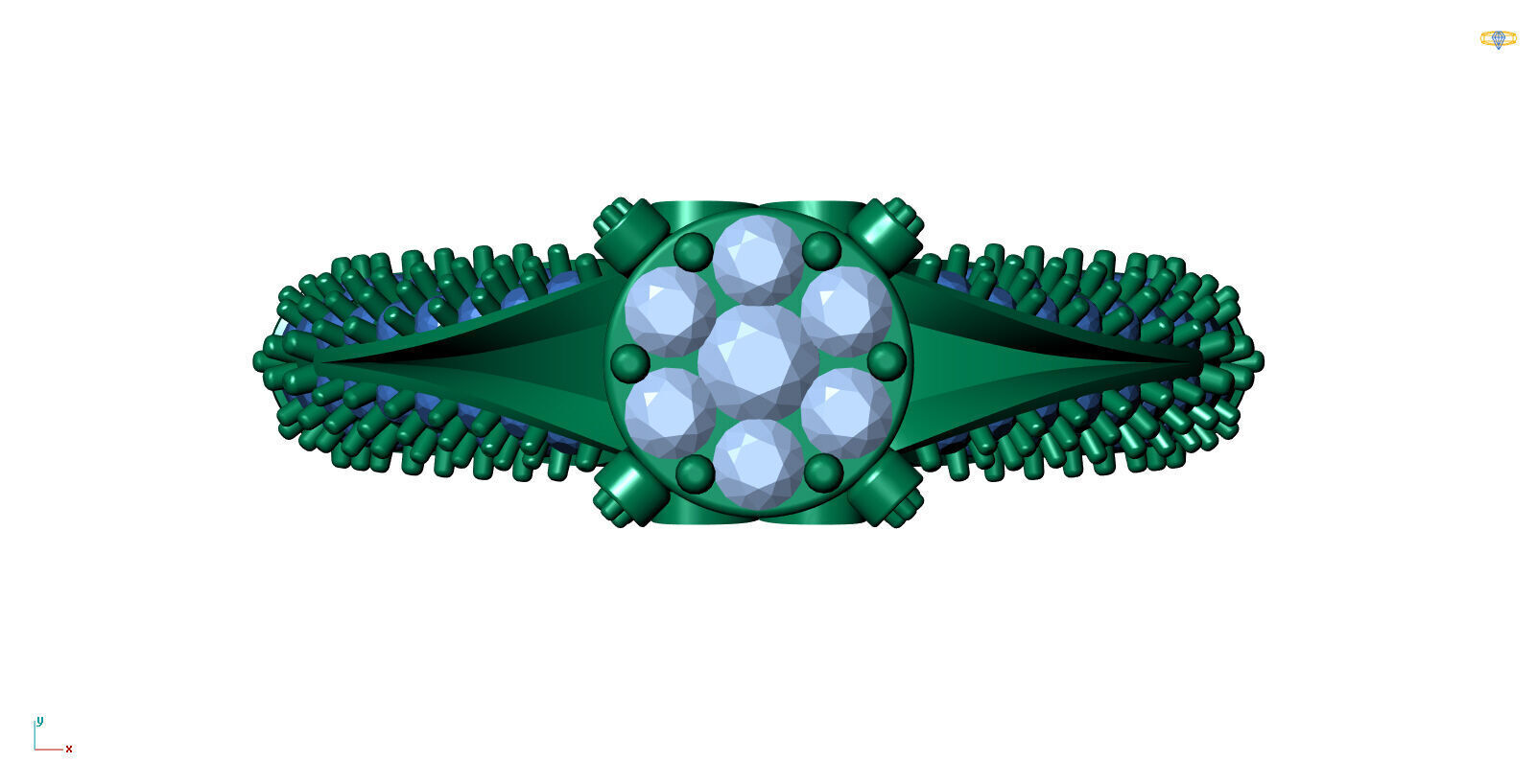 Jewelry 3D Models with render and 3dm stl - R-3929 3D print model_1