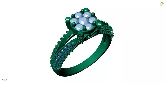 Jewelry 3D Models with render and 3dm  stl - R-3929