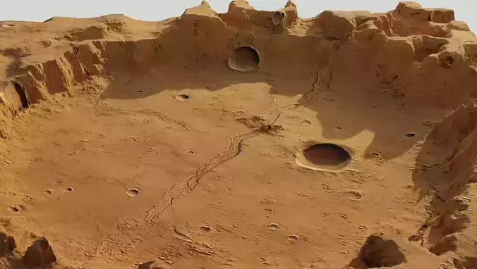 Crater 3D model Low-poly 3D model