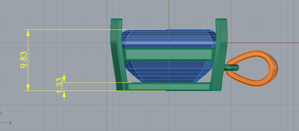 Pendant emerald Model 7389 3D print model_5