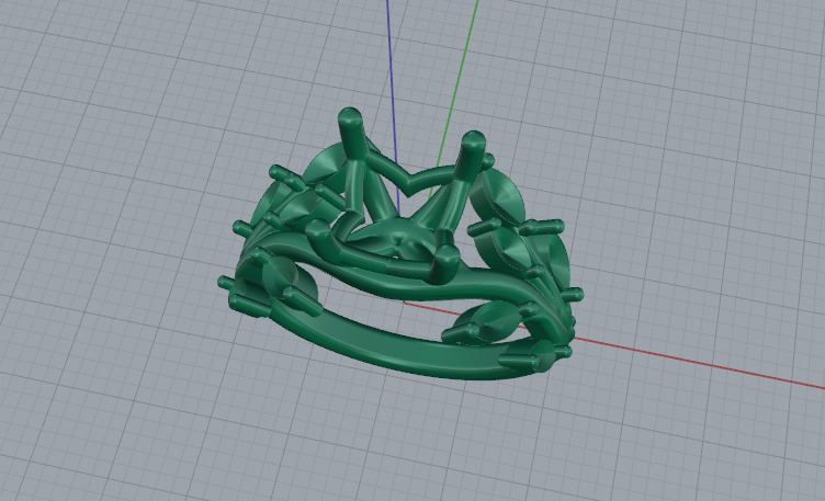 Ring leaves Model 7388 3D print model_2