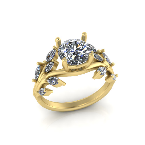 Ring leaves Model 7388 3D print model_1