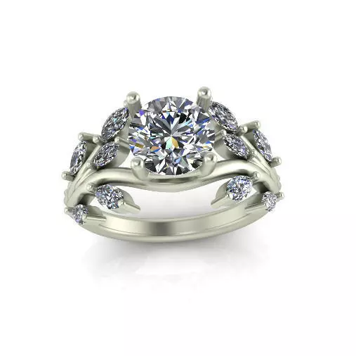 Ring leaves Model 7388 3D print model_0