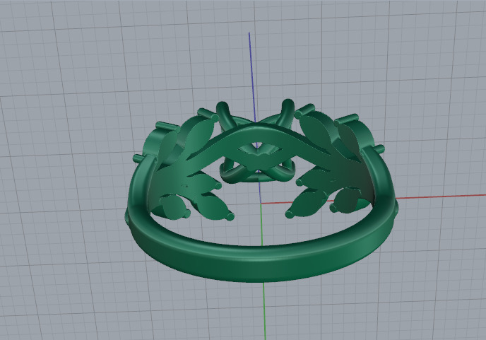 Ring leaves Model 7388 3D print model_4