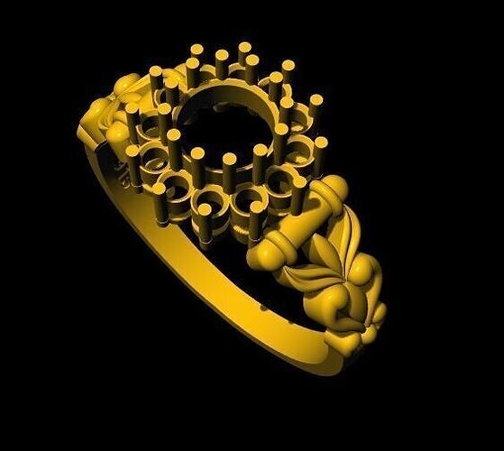 cluster ring 3dm file 3D print model