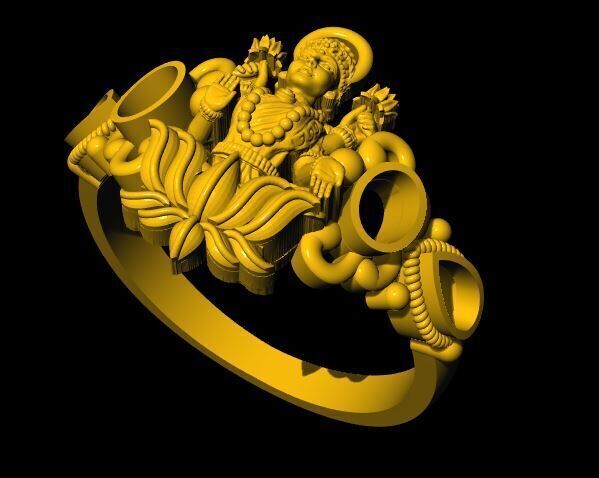 laxmi ring 3dm file 3D print model_1