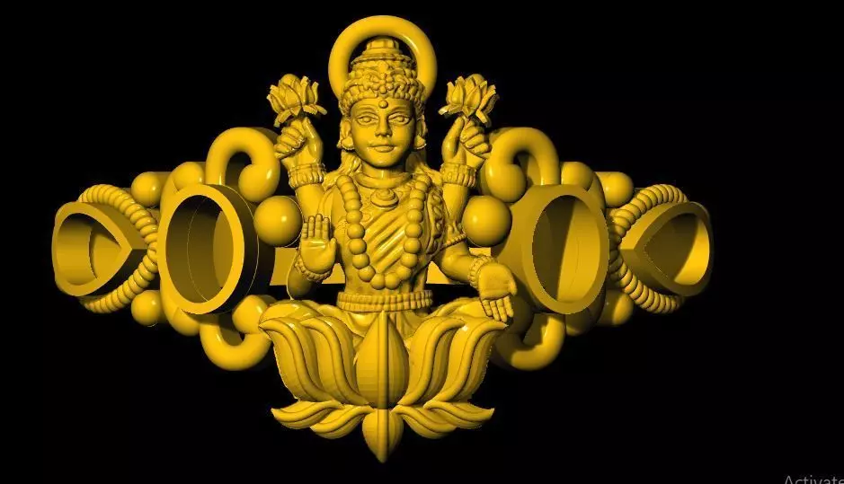 laxmi ring 3dm file 3D print model_0