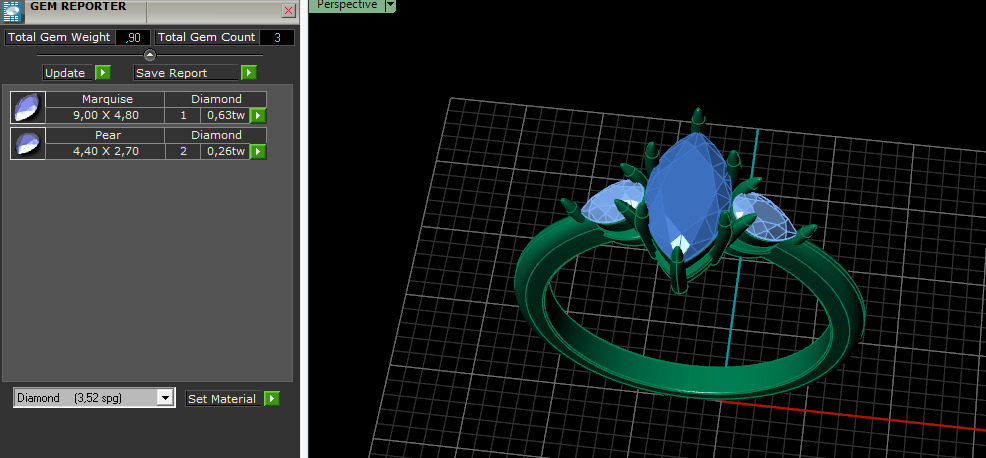 Ring marquise Model 7481 3D print model_7
