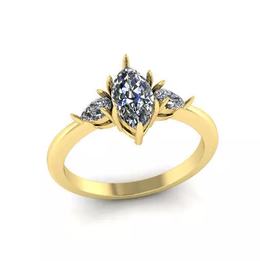 Ring marquise Model 7481 3D print model_0