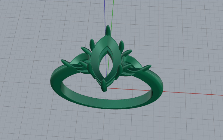 Ring marquise Model 7481 3D print model_2