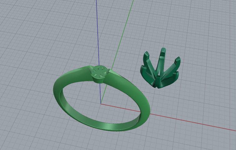 Solitaire ring Model 7480 3D print model_2