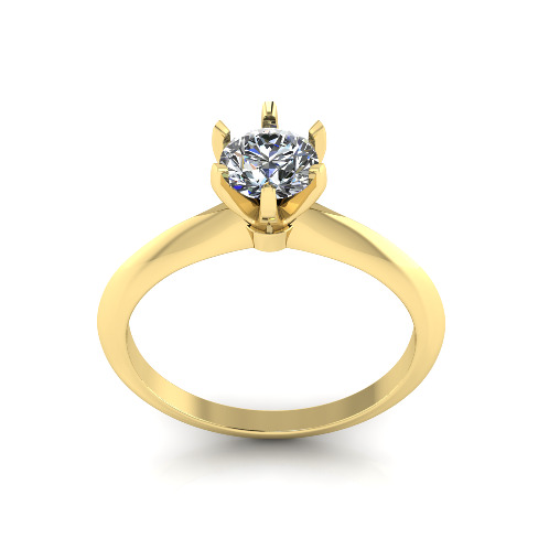 Solitaire ring Model 7480 3D print model_1