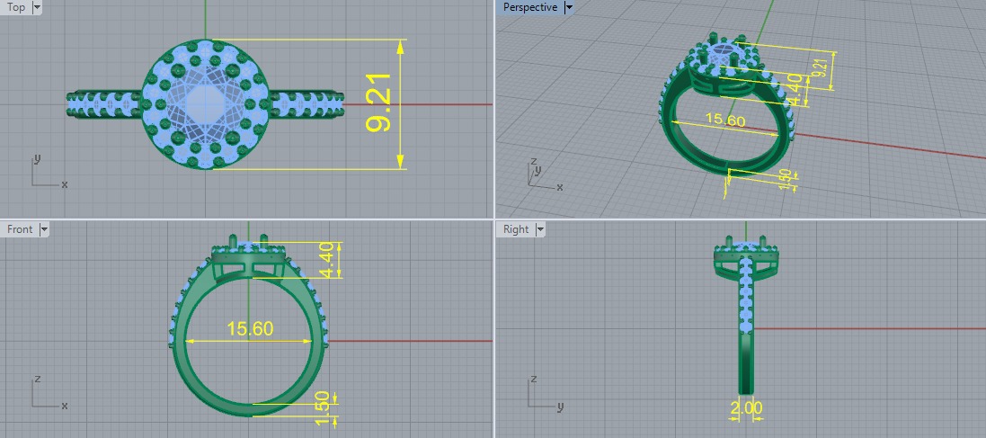 Solitaire ring Model 7478 3D print model_5