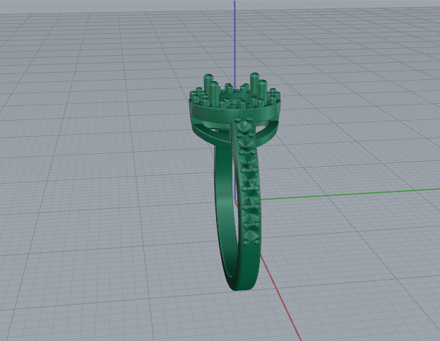 Solitaire ring Model 7478 3D print model_3