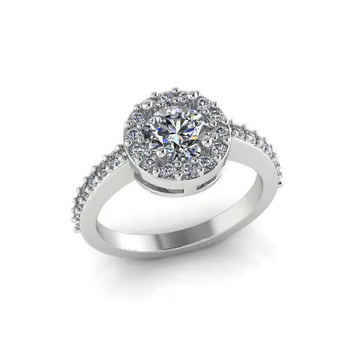 Solitaire ring Model 7478 3D print model_0