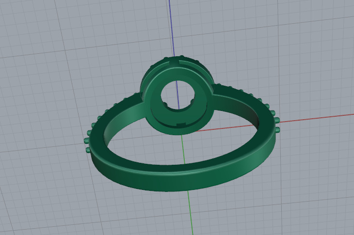 Solitaire ring Model 7478 3D print model_4