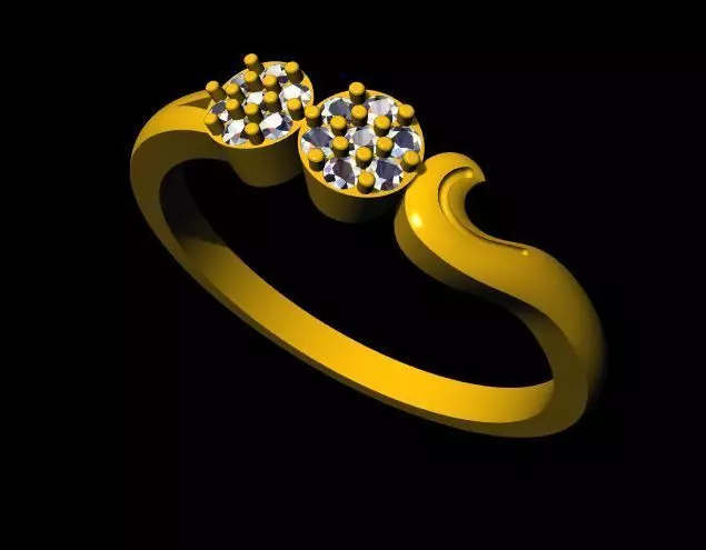 cluster ring 3dm file 3D print model_0