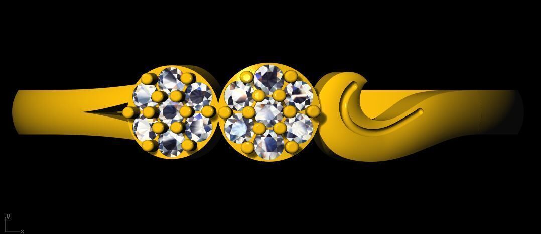 cluster ring 3dm file 3D print model_1