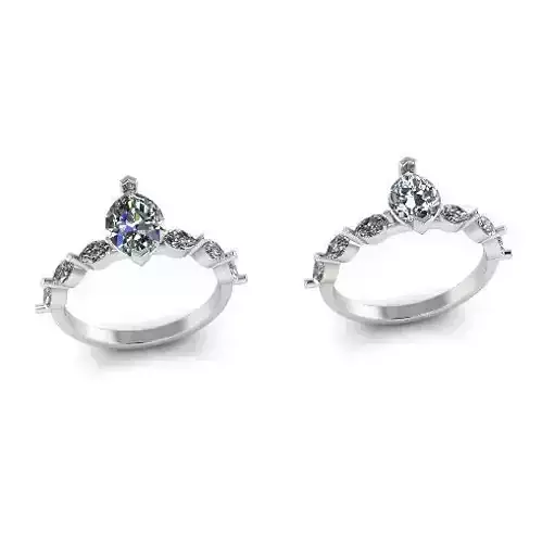 Ring marquise Model 7457 3D print model